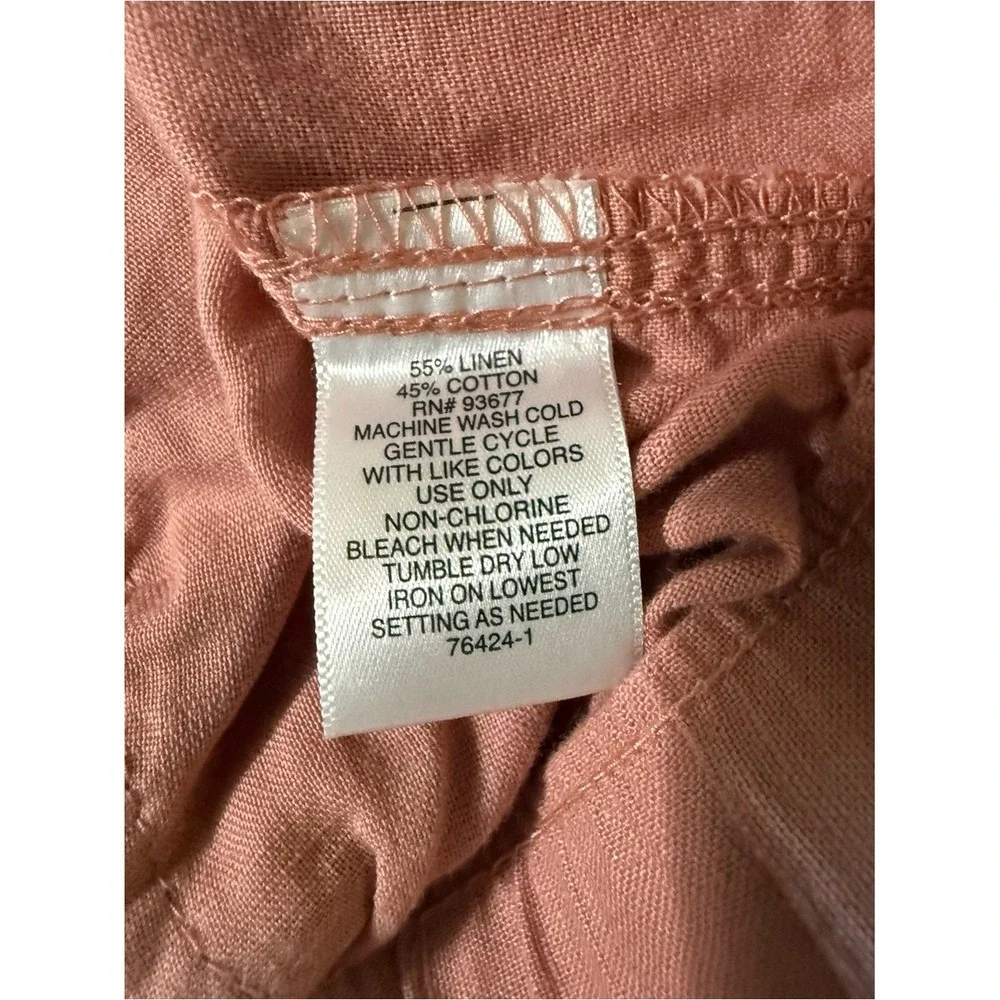 Liz‎ Claiborne Dusty Coral Tie-Waist Chino Capris women's size XXL